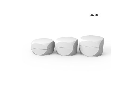 Eco Friendly Frosted Plastic Cosmetic Jars 38.4mm 45.9mm Dia