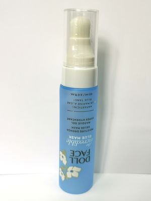 Refillable 60ml Blue PET Plastic Shampoo Shower Gel Bottle With Lotion Pump